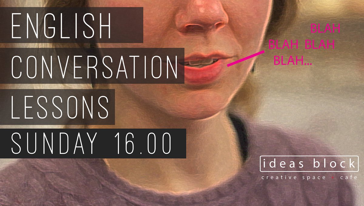 English Conversation Lessons, Sundays at 16.00